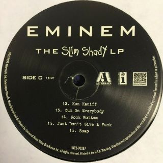 EMINEM THE SLIM SHADY LP 2XLP OG 1999 EX/NM - WITH INSERT 6