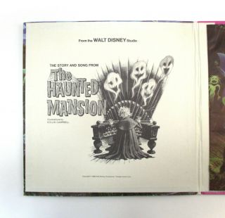 STORY AND SONG FROM THE HAUNTED MANSION RARE WALT DISNEY DISNEYLAND LP w/ BOOK 3