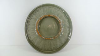 Antique Chinese Porcelain Longquan Celadon Twin Fish Dish or Bowl Song to Ming 6