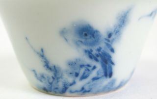 Fine antique Chinese 19th century porcelain wine cup - marks to base 10