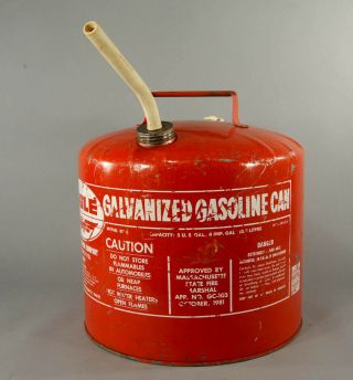 Vintage Eagle The 5 Gallon Galvanized Gas Can Red Model Sp - 5 West Virginia