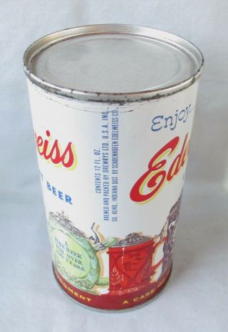 Vintage Edelweiss Light 12 Oz Flat Top Beer Can - Drewrys LTD U.  S.  A. 4