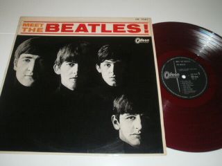 Meet The Beatles Odeon Records Or - 7041 Japan Red Vinyl Lp