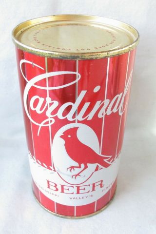 Vintage Cardinal 12 Oz Flat Top Beer Can - Cardinal Brg St Charles Mo.
