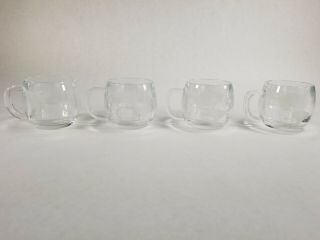 4 Vintage Nestle Nescafe World Globe Frosted Coffee Mugs Cups