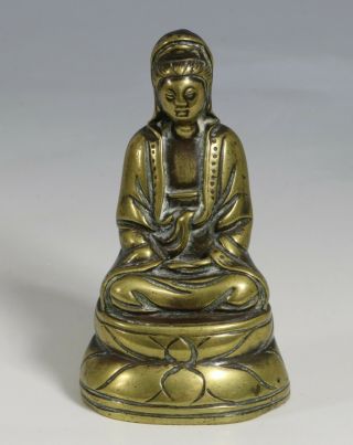 A Fine Chinese Bronze Figure Of Guanyin Ming Qing 17/18thc