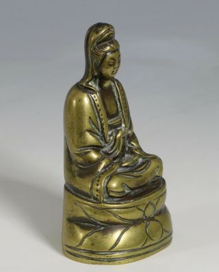 A FINE CHINESE BRONZE FIGURE OF GUANYIN MING QING 17/18THC 2