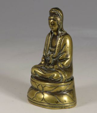 A FINE CHINESE BRONZE FIGURE OF GUANYIN MING QING 17/18THC 3
