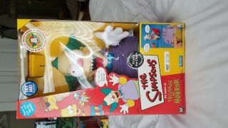 Simpsons Talking Krusty The Clown Full Size Pull String Doll.  Many Sayings