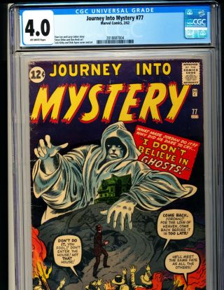 Journey Into Mystery 77 Cgc 4.  0 1962 Atlas/marvel Off - White Pages