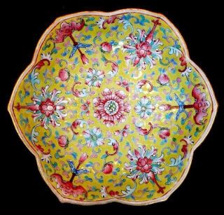 Rare Antique Chinese Porcelain Bowl Plate Tray Holder Marked