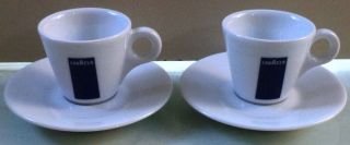Lavazza Espresso Coffee Set Of Two Espresso Cups With Plates