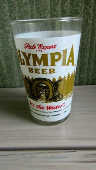 Vtg Olympia Beer Glass " It 
