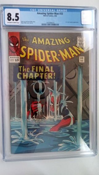 Cgc The Spider - Man 33 8.  5 Classic Steve Ditko Cover Art Comic Book Wow