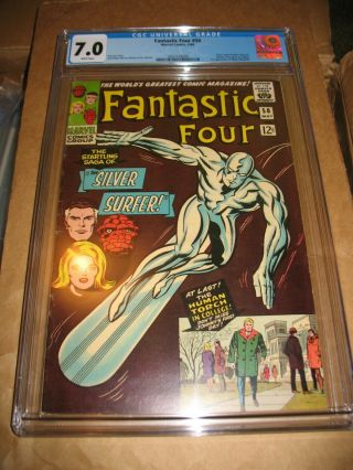 Fantastic Four 50 (Marvel,  1966) CGC 7.  0 Key Silver Surfer issue 2