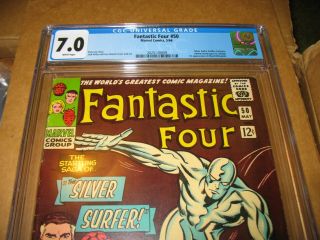 Fantastic Four 50 (Marvel,  1966) CGC 7.  0 Key Silver Surfer issue 3