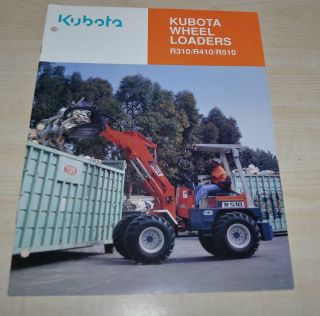 Kubota Wheel Loader R310 R410 R510 Diesel Tractor Japanese Brochure Prospekt