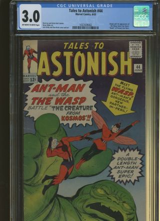 Tales To Astonish 44 Cgc 3.  0 | Marvel 1963 | Origin & 1st Wasp.
