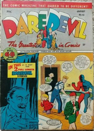 Daredevil Comics 40 Vg/fn 5.  0 Lev Gleason 1/1947