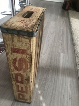 Vintage Pepsi Cola Wooden Soda Crate Wood Box