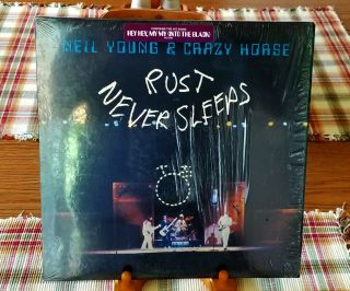 Neil Young_rust Never Sleeps_1st Press_hs - 2295_shrink_hype Sticker