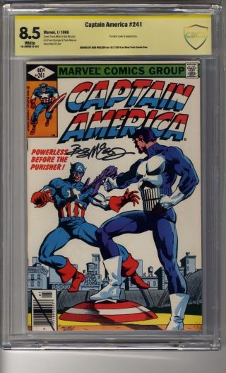 Captain America 241 Cbcs 8.  5 White Pgs - Ss Bob Mcleod - Frank Miller Punisher