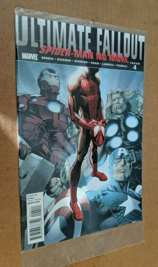 Ultimate Fall - Out 4 1st Print 1st Appearance Of Miles Morales Key Poly Bag 9.  4