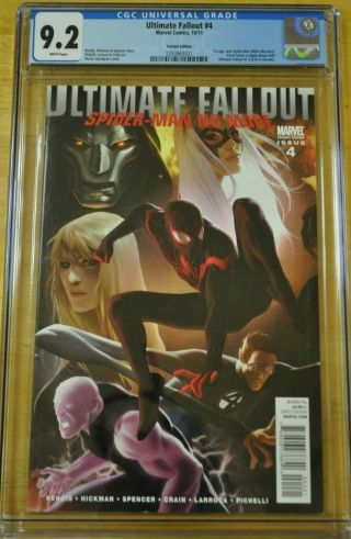 Ultimate Fallout 4 Cgc 9.  2 Nm - Variant Djurdkevoc Cover 1st App Miles Morales