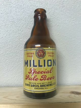 Irtp Million Special Pale Beer Steinie Bottle: Birk Bros Brewing Co,  Chicago,  I
