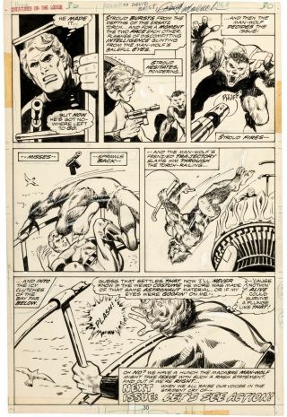 Creatures On The Loose 30 Page 30 Art By Tuska/colletta 1974 Man - Wolf