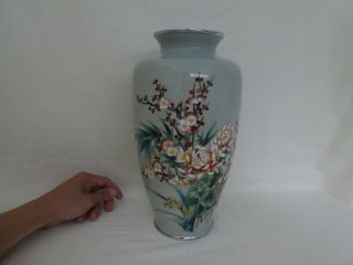 Large Japanese Ando Jubei Cloisonne Vase