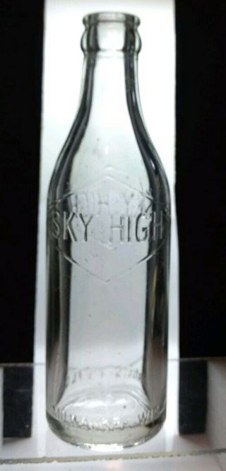 1936 Sky High Milwaukee Wisconsin Soda Water Bottle Root Beer,  Strawberry,  Cherry