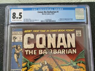 Conan The Barbarian 1 1970 Cgc 8.  5 Marvel