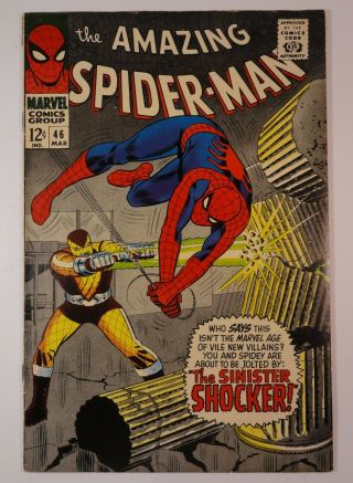 The Spider - Man 46 1st App The Sinister Shocker Romita " Fast "