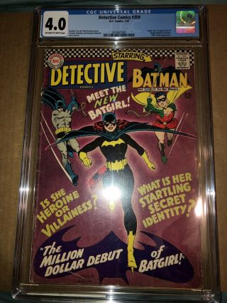 Detective Comics 359 Cgc 4.  0 Ow/w 1st Batgirl Barbara Gordon Key Dc