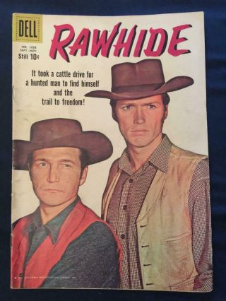 Rawhide 1 (1959) (four Color 1028) Clint Eastwood Photo Cover - Vg,  (4.  5)