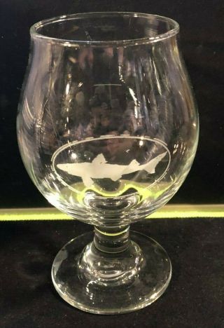 Dogfish Head Craft Brewery Milton Delaware 10 Oz Snifter Beer Glass Frost White