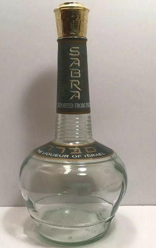 Vintage Empty Sabra Liqueur Of Israel Bottle With Cap