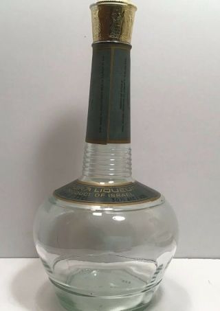 Vintage Empty Sabra Liqueur Of Israel Bottle With Cap 2