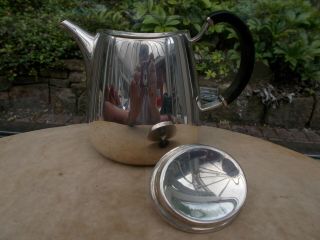 DAVID MELLOR WALKER & HALL SILVER PLATED PRIDE 4 PIECE TEASET 1950S 60S IN GOOD 4