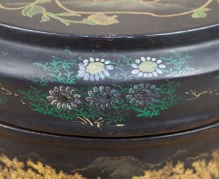 Tea box Sencha 1900 Japanese lacquer decoration Bento craft 8