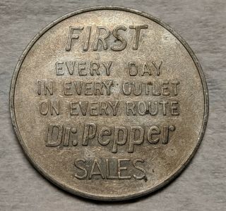 1955 Dr Pepper Token/coin Sales Route Delivery Award Fight For First Faster 55