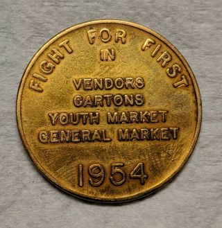 1954 Dr Pepper Token/coin Route Delivery Award Fff Fight For First In Marketing