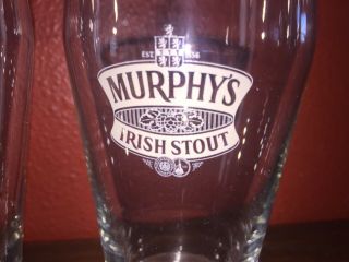 Murphys Irish Stout Beer Tasting Glasses Very Hard To Find Breweriana Beer (2) 2