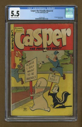 Casper The Friendly Ghost (1st Series St.  John) 2 1950 Cgc 5.  5 1497461002