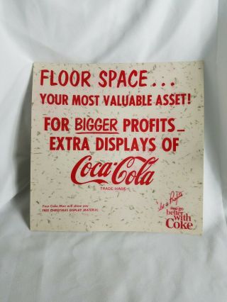Very Rare Coca Cola Profit Salesman Tool " Floor Space " Tile