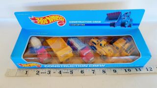1/64 Hot Wheels Vintage 1987 Construction Crew 5 Car Gift Pack