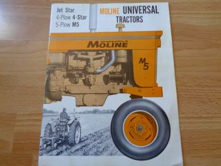 Vintage Minnepolis Moline M5 Jet Star 4 Star Tractors Brochure Good 20 Pgs