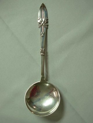 Rare J.  Holm Johan G.  C.  Holm Denmark Silver Arts & Crafts 10.  5 " Serving Spoon