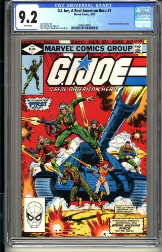 G.  I.  Joe A Real American Hero 1 Cgc 9.  2 Wp Nm - Marvel Comics 6/82 Cobra Duke